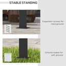 Outsunny Aluminium Pergola with Retractable Roof, Garden Gazebo Canopy