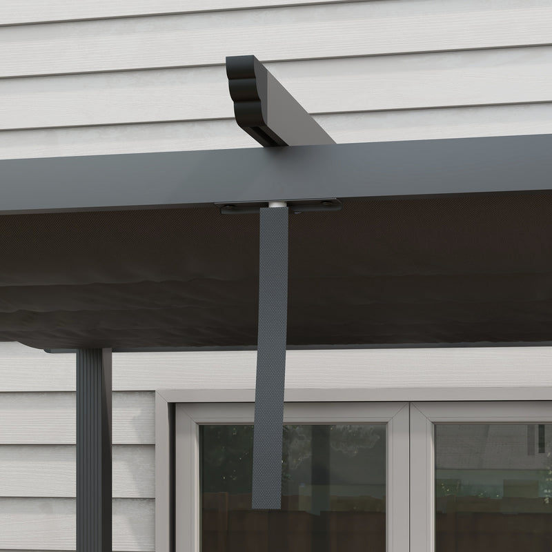 Outsunny Aluminium Pergola with Retractable Roof, Garden Gazebo Canopy