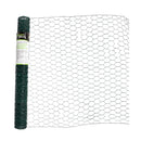 5m x 0.6m x 25mm Green PVC Coated Galvanised Chicken Garden Wire Netting / Fencing