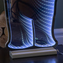 60cm Infinity Light up The Snowman Christmas Decoration with White LEDs on Wooden Base