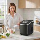 HOMCOM Countertop Ice Maker Machine Self-Cleaning 2 Sizes Black