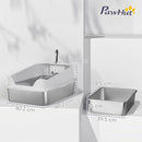 PawHut Stainless Steel Cat Litter Box with High Sides