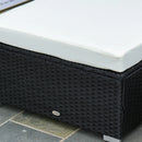 Outsunny Rattan Sofa Set with Coffee Table - Black