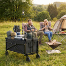Outsunny 81L Festival Trolley On Wheels, Garden Folding Trolley Cart, Black