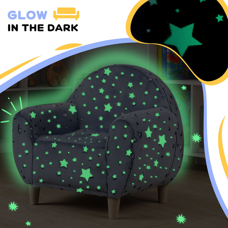 AIYAPLAY Kids Armchair, Glow in the Dark Chair for Bedroom