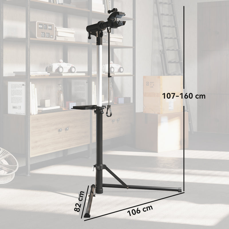 HOMCOM Bike Repair Stand, Max Load 40kg, Foldable, Height Adjustable