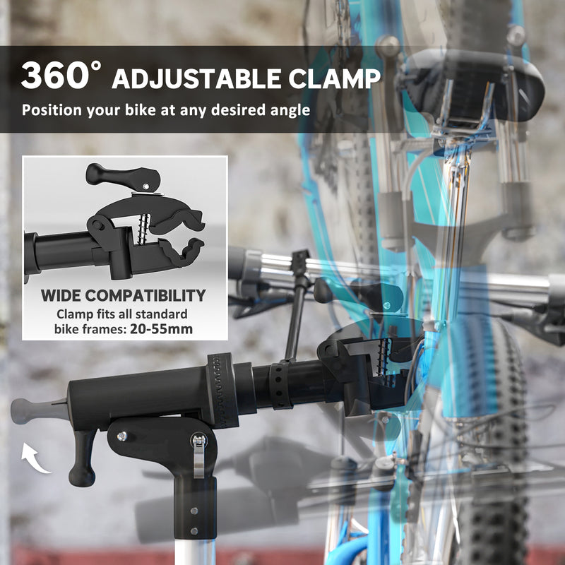 HOMCOM Bike Repair Stand, Max Load 40kg, Foldable, Height Adjustable