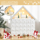HOMCOM Christmas Advent Calendar - White