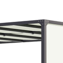 Outsunny 3 x 4m utdoor Garden Pergola with LED Lights Cream White