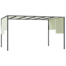Outsunny 3 x 4m utdoor Garden Pergola with LED Lights Cream White