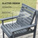Outsunny 4 Seater Garden Furniture Sofa Set with Curved Seat, Grey