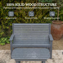 Outsunny 4 Seater Garden Furniture Sofa Set with Curved Seat, Grey