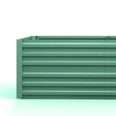 Outsunny Galvanised Steel Outdoor Raised Bed w/ Reinforced Rod, Light Green