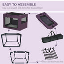 PawHut 90cm Soft Side Pet Carrier W/ Cushion, For Large Dogs - Purple
