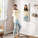 HOMCOM Door Hanging or Wall Mounted Jewellery Cabinet w/ Mirror Lining