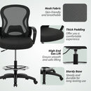 Vinsetto Mesh Office Chair With Lumbar Support, Adjustable Height, Black
