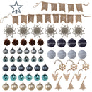 HOMCOM 6ft Artificial Christmas Tree With LED Lights And Red Decorations