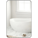 HOMCOM Rectangle Mirror, Wall Mirror with Steel Frame for Bathroom, Black