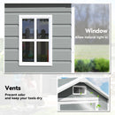 Outsunny 4 X 3 Ft Plastic Small Garden Shed With Lockable Door, Light Grey