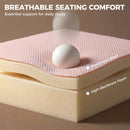 HOMCOM Armless Office Chair with Mesh Back, Pink