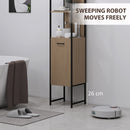 HOMCOM Tall Bathroom Cabinet with 3 Open Shelves Adjustable Shelf