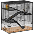 PawHut 4 Tiers Hamster Cage w/ Deep Tempered Glass Bottom 78.5 x 48.5 x 80cm