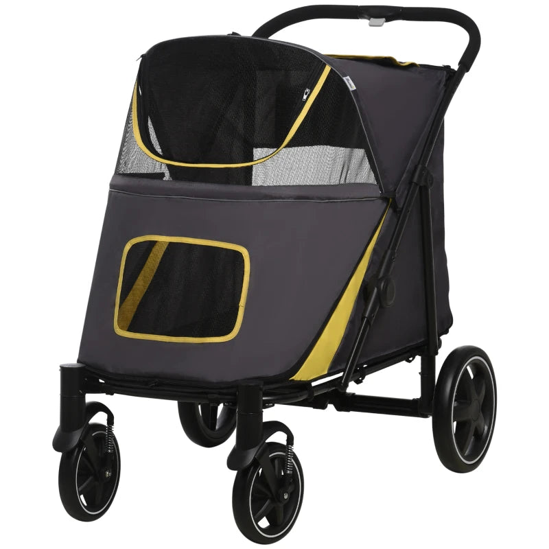 dog stroller for large dogs uk PawHut Foldable Dog Push Chair