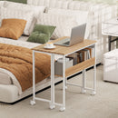 HOMCOM 80 Cm Foldable Computer Desk On Wheels For Small Spaces