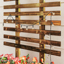 Outsunny Raised Garden Bed, Wooden Planter with Trellis and Wheels