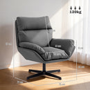 HOMCOM Accent Chair With 360 Swivel Dark Grey