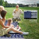 Outsunny 1.8 x 2.7m Reversible Outdoor RV Rug, Geometric, Blue and White