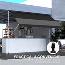 Outsunny 3 x 1.5 m Retractable patio  Awning Floor-to-ceiling shade, Black