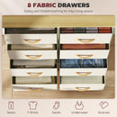 HOMCOM Fabric Chest of Drawers, Dresser for Bedroom,