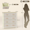 HOMCOM Fabric Chest of Drawers, Dresser for Bedroom,