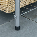 Outsunny BBQ Charcoal Smoker Grill Trolley with 2 Wheels and Grilling Utensils