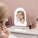 HOMCOM Vanity Mirror with Lights, 3 Colour, 360° Rotation, Touch Screen
