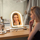 HOMCOM Vanity Mirror with Lights, 3 Colour, 360° Rotation, Touch Screen