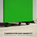 Vinsetto 3 Drawer File Cabinet, Lockable Metal Filling Cabinet - Yellow/Grey/Green