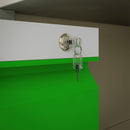 Vinsetto 3 Drawer File Cabinet, Lockable Metal Filling Cabinet - Yellow/Grey/Green