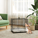 PawHut Dog Crate With 2 Doors, Tray, Soft Cushion