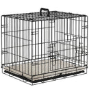 PawHut Dog Crate With 2 Doors, Tray, Soft Cushion