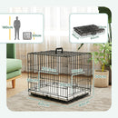 PawHut Dog Crate With 2 Doors, Tray, Soft Cushion