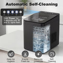 HOMCOM Countertop Ice Maker Machine Compact Ice Cube Maker With Scoop Black
