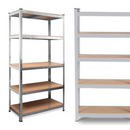 Set of 2 Garage Shelving 90cm Wide & 180cm High Heavy Duty 5 Tier Multipurpose Metal Racking Unit  / Warehouse Shelving Storage