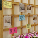 Outsunny Wooden Raised Planter with Lattice Trellis for Climbing Plants