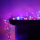 960 LED 12.4m Premier Cluster Indoor Outdoor Multi Function Mains Operated Christmas Lights with Timer on Clear Cable in Rainbow