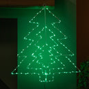 50cm Light Up 3 Layered Christmas Tree With 150 Multi-Action Green LEDs