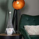 40cm Sitting Plush Christmas Gonk With Grooved Hat In Grey