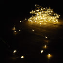 200 LED 10m Premier MicroBrights Indoor Outdoor Christmas Multi Function Battery Operated Lights with Timer on Pin Wire in Warm White