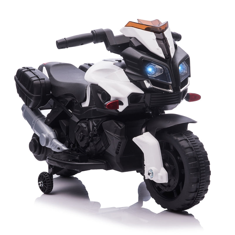 HOMCOM Kids Electric Ride On Motorcyle 6V - White